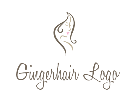 line art silhouette of woman profile beauty logo