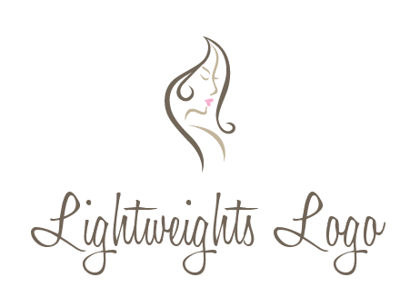 line art silhouette of woman profile beauty logo