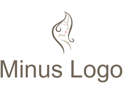 line art silhouette of woman profile beauty logo