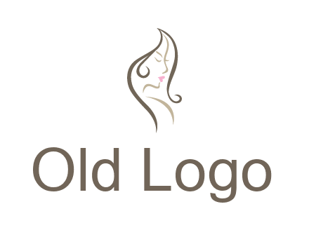 line art silhouette of woman profile beauty logo