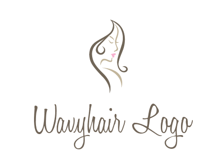 line art silhouette of woman profile beauty logo