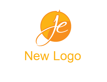 letter j and e inside the circle logo