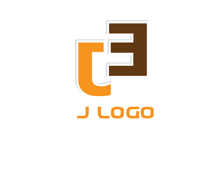 letter JE blocky shapes