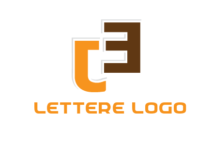 letter JE blocky shapes
