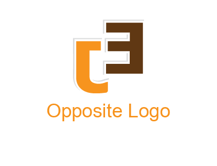letter JE blocky shapes