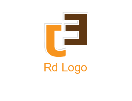 letter JE blocky shapes