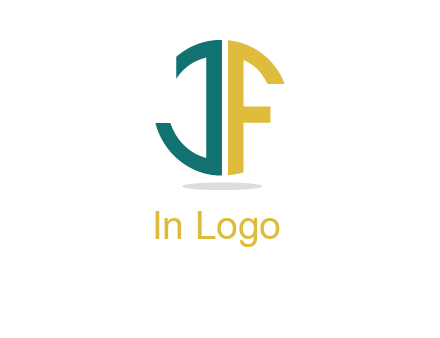 letter JF forming circle