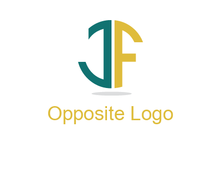 letter JF forming circle