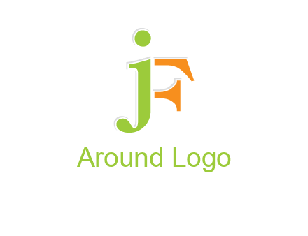letter J forming letter F