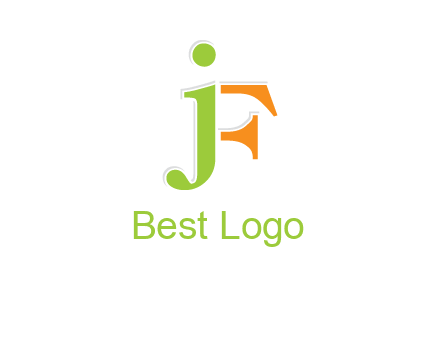 letter J forming letter F