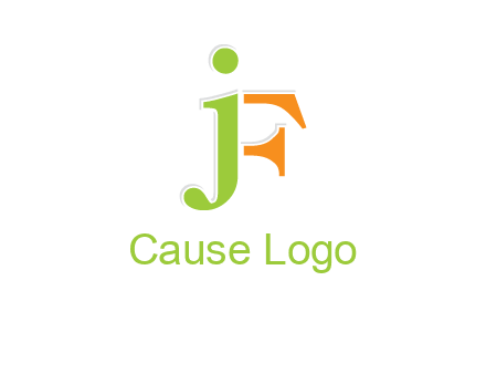 letter J forming letter F