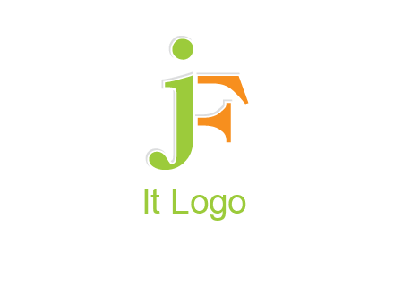 letter J forming letter F