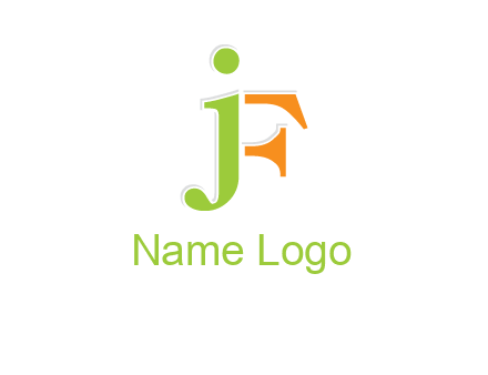 letter J forming letter F