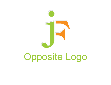 letter J forming letter F