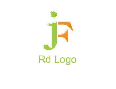 letter J forming letter F