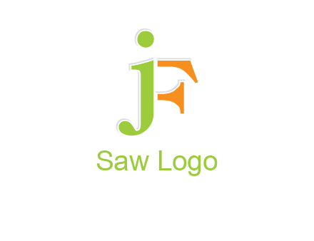 letter J forming letter F