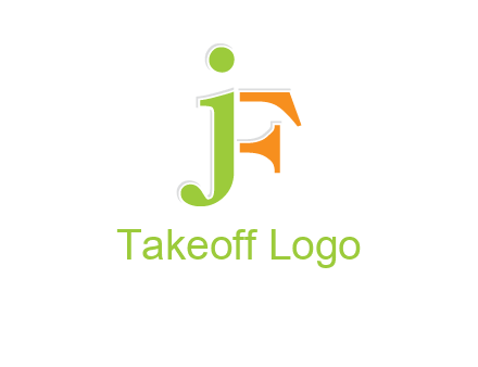 letter J forming letter F