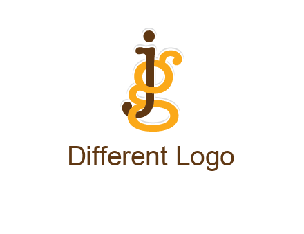 letter G intertwining with letter J