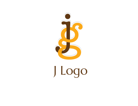 letter G intertwining with letter J