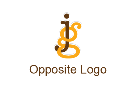 letter G intertwining with letter J