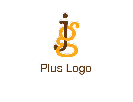 letter G intertwining with letter J