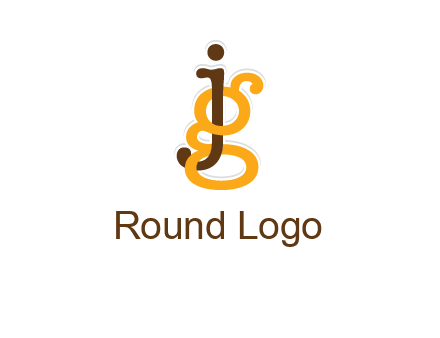 letter G intertwining with letter J
