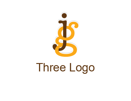 letter G intertwining with letter J