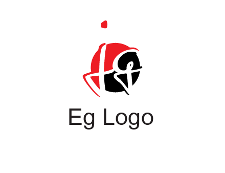 letter j and g inside the circle logo