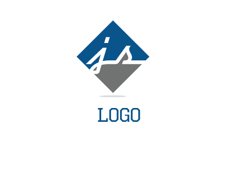 letter j and s inside the rhombus shape logo