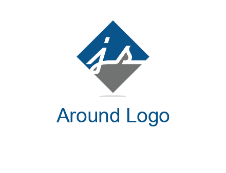 letter j and s inside the rhombus shape logo