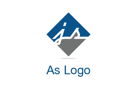 letter j and s inside the rhombus shape logo