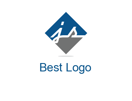 letter j and s inside the rhombus shape logo