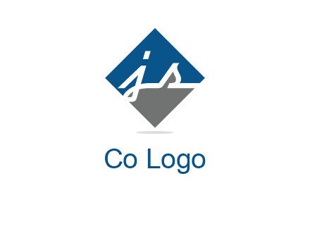 letter j and s inside the rhombus shape logo