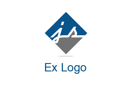 letter j and s inside the rhombus shape logo