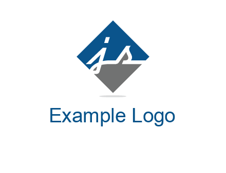 letter j and s inside the rhombus shape logo