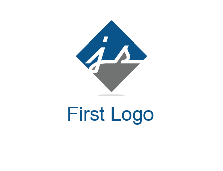 letter j and s inside the rhombus shape logo