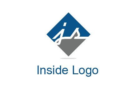 letter j and s inside the rhombus shape logo