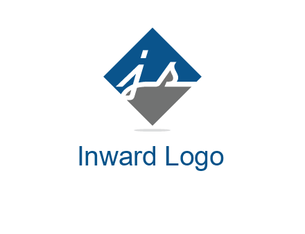 letter j and s inside the rhombus shape logo