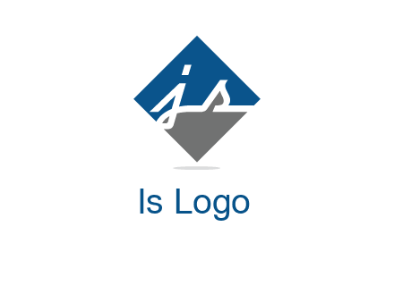 letter j and s inside the rhombus shape logo