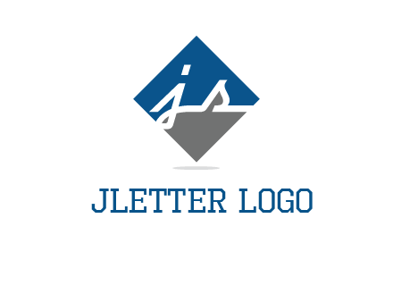 letter j and s inside the rhombus shape logo