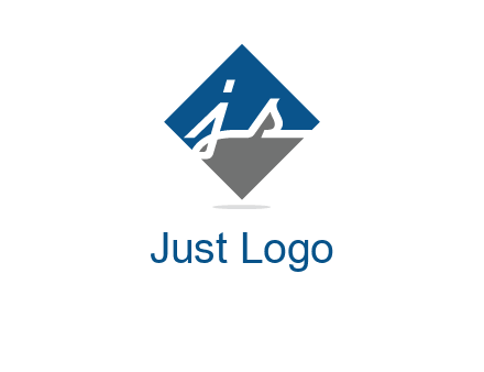 letter j and s inside the rhombus shape logo