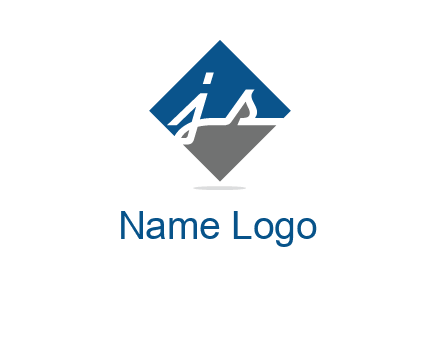 letter j and s inside the rhombus shape logo