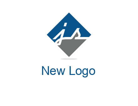letter j and s inside the rhombus shape logo
