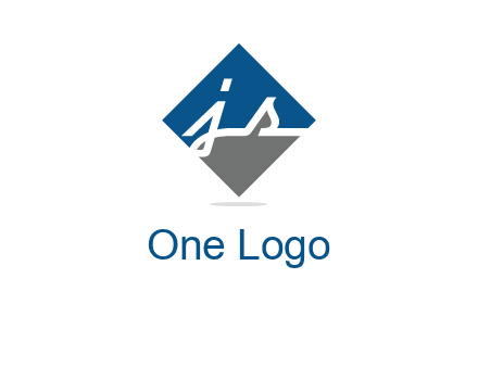 letter j and s inside the rhombus shape logo