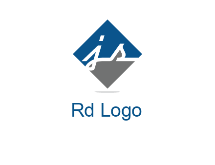 letter j and s inside the rhombus shape logo