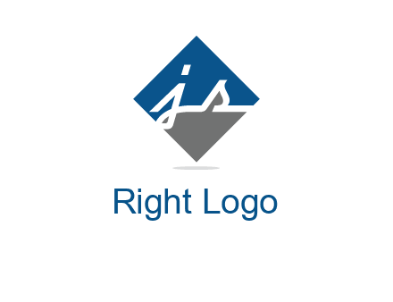 letter j and s inside the rhombus shape logo