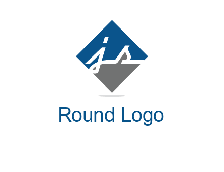 letter j and s inside the rhombus shape logo