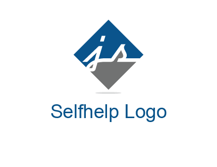 letter j and s inside the rhombus shape logo