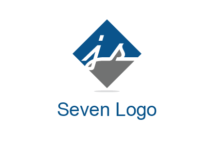 letter j and s inside the rhombus shape logo