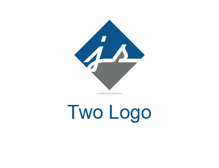 letter j and s inside the rhombus shape logo